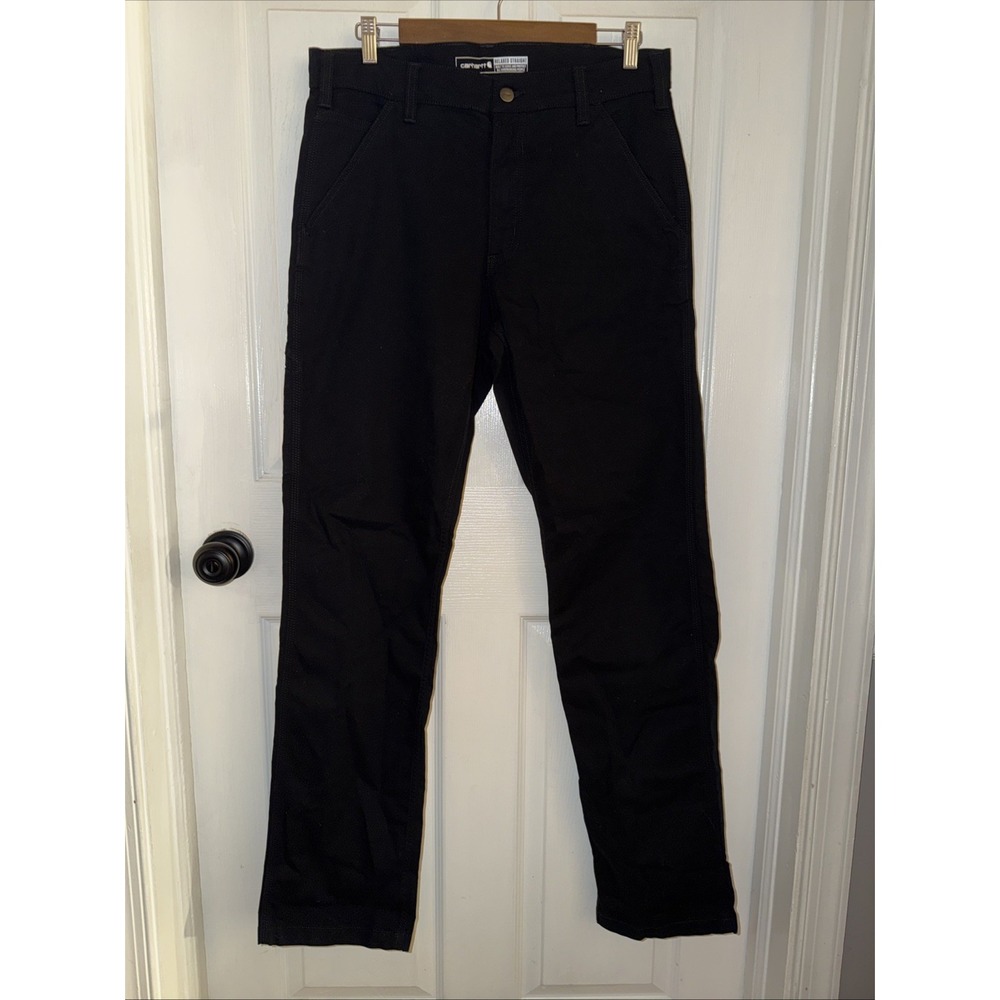 NEW Carhartt Men's Relaxed Straight Rigby Dungaree Black 32x34